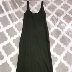 Strappy green midi dress